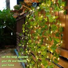 1PC, Solar Powered 100LED Tree Ivy String Lights Outdoor Garden Decorative Lights 8 Modes Fairy Lights Patio Lights Path Lights Landscape Lights Wedding Party Christmas Holiday Decor Lights For Garden Patio Yard Balcony Fence Porch Tree Wedding Party Christmas (Including Battery) - LED String Light - 查看 3