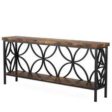 Sofa & Console Tables - Black, Rustic Brown - View 9