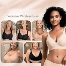 1pc Casual Minimalist Solid Color Deep V-Neck Thin Strap Backless Women Bra,Wire-Free Bra With Removable Padding, Suitable For Everyday Wear In Spring And Summer. - White - View 5
