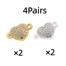 Heart-Shaped Magnetic Clasp Pendant, Heart Design Helps DIY Jewelry Magnetic Connector Bracelet Necklace - Multicolor - View 18