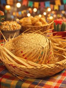 Kit Of Frayed Straw Hats For June Festival, Caravá Tremendão Malandrinho, São João Decoration, Countryside Costume, Arraial Event, Party - 10 件裝 - 碎紙機 - 查看 2
