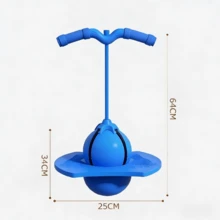 Bouncing Ball Frog Jump Long Height Exercise Equipment Balance Training Toys - Pink - View 3