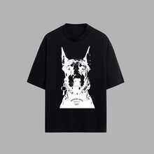 Dog T-Shirt, Streetwear, Dog Art Shirt, Premium Vintage Blouse, Basic Unisex Fashion T-Shirt - 黑色 - 查看 2