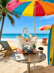 SNOOPY 1个史努比大号帆布手提袋，耐用单肩包，适合装笔记本电脑、书籍、旅行必备品，非常适合工作通勤、度假，是毕业、返校、生日、情人节、母亲节的理想礼物。 - 款 - 查看 2