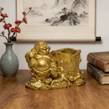 1 chiếc hộp đựng bút hình Phật Di Lặc mạ vàng bằng nhựa, đồ dùng văn phòng sáng tạo, quà tặng doanh nghiệp thu hút tài lộc. - nhiều màu - Xem 10