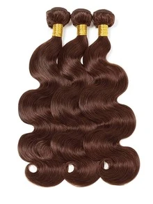 #4 12A 真人发束 10-26 英寸直发 未经加工 编织发 1 束 巧克力棕色 未经加工 女士专用 - S4 - 查看 3