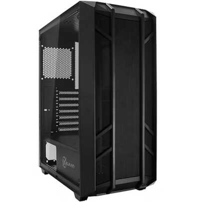 Gabinete Gamer Kalkan Alfern Vidro temperado Mid Tower Preto