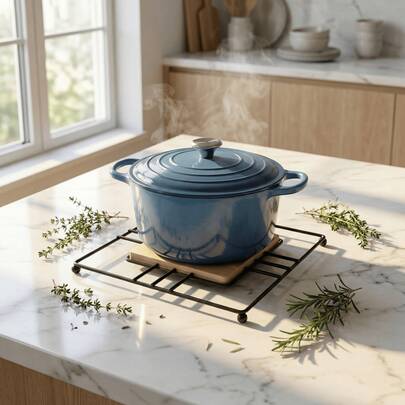 1/3pcs Square Metal & Wood Trivet Set, Heat Resistant Pad To Protect Tabletop From Hot Pots And Pans, Suitable For Daily Cooking, Holidays, And Dinner Parties, Open Grid Design For Quick Heat Dissipation, Natural Wood Slats Provide Extra Insulation, Durable Black Metal Frame Is Rust-Resistant, Essential Kitchen Accessory To Prevent Burn Marks And Surface Damage