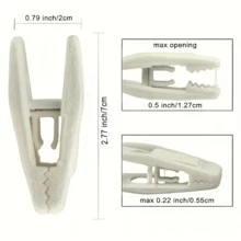 Velvet Clothes Hanger Clips, Velvet Pants Hanger Clips, Garment Clips, Strong Clamps - Suitable For Thin Velvet Hangers, Wardrobe Accessories - Multicolor - View 12