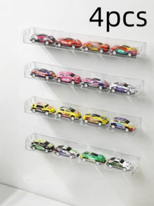 Bộ 1 kệ treo tường acrylic trong suốt, tự dính, thích hợp cho phòng tắm, nhà bếp, phòng ngủ, văn phòng, phòng chơi game, không cần khoan, không làm hỏng tường. - Trong sáng - Xem 8