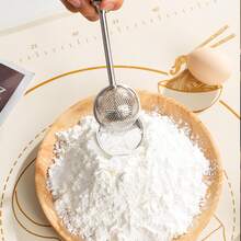 1pc Stainless Steel Duster With Handle, Tea Leaf Filter, Powdered Sugar Shaker, Dust Remover, Spherical Tea Leaf Diffuser, Portable Tea Infuser, Baking Powder Dispenser For Evenly Distributing Sugar, Flour, Spices, Salt On Food Surface, Tea Tool, Powdered Sugar Tool, Sifter - View 2