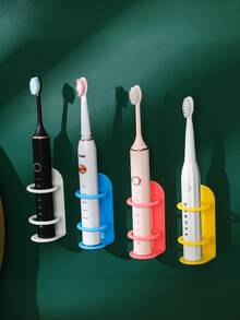 Wall Mounted Toothbrush Holder, No Drilling Required, Cherry Shaped Toothbrush Holder, Cute Cherry Pattern, Compact And Portable Ergonomic Design, Shaver Holder Storage Rack, Toothbrush Storage Rack, Easy To Carry, Protecting Toothbrush Head, Cute Toothbrush Head Storage Rack - Multicolor - View 9