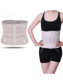 Adjustable Waist Trainer, Breathable Sweat Enhancing Waist Trimmer With Back Support - Multicolor - View 8