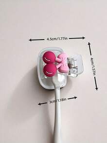 Wall Mounted Toothbrush Holder, No Drilling Required, Cherry Shaped Toothbrush Holder, Cute Cherry Pattern, Compact And Portable Ergonomic Design, Shaver Holder Storage Rack, Toothbrush Storage Rack, Easy To Carry, Protecting Toothbrush Head, Cute Toothbrush Head Storage Rack - Multicolor - View 10