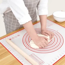 Large Silicone Baking Mat With Red Measurement Markings, Non-Slip Dough Mat For Pizza & Cookies - Multicolor - View 6