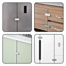 Home Wardrobe Short Lock, Cabinet Door Lock, Safety Lock Protection, Hidden Unlock Button, Cabinet Lock, Plastic Safety Drawer Lock - A - View 5