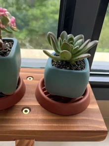 花盆托盘，透气防腐排水底碟，桌面小型盆栽植物塑料圆形深底支架 - A - 查看 7