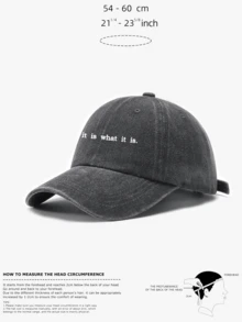 1 pieza "Just Is" Gorra de béisbol clásica y retro, banda de sudor suave y cómoda, ajustable, ligera y multiusos, sombrero de papá vintage, adecuado para deportes al aire libre, uso diario, reuniones y vacaciones, regalo perfecto para familiares y amigos - Multicolor - Ver 3