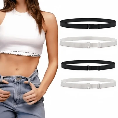 חגורת מותן אלסטית מתכווננת, אבזם סיכה לסוודרים וחולצות, חגורת וסט, אביזרים לחולצות לשינוי צללית