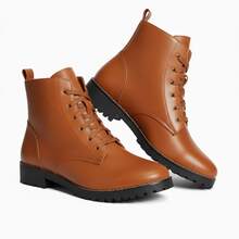 Women's Casual Ankle Boot With Non-Slip Sole - Camel - View 3