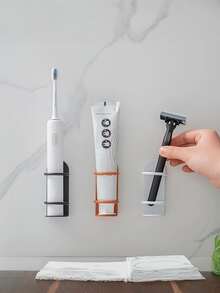Wall Mounted Toothbrush Holder, No Drilling Required, Cherry Shaped Toothbrush Holder, Cute Cherry Pattern, Compact And Portable Ergonomic Design, Shaver Holder Storage Rack, Toothbrush Storage Rack, Easy To Carry, Protecting Toothbrush Head, Cute Toothbrush Head Storage Rack - Multicolor - View 4