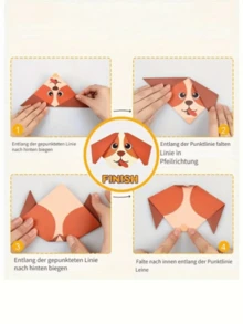 52件套折纸趣味套装，包含说明书，DIY艺术手工项目，适合初学者手工培训 - 彩色 - 查看 6