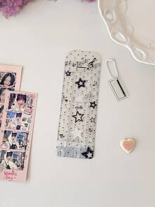 Transparent Glitter PVC Life 4-Frame Card Holder, Commemorative Ticket Organizer, 4-Photo Display Hanging Accessory, Bag Charm - Multicolor - View 14