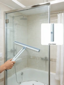 1pc/2pcs Foldable Rotating Glass Squeegee, Deep Cleaning Tool For Kitchen, Bathroom And Living Room - Wipers - View 2