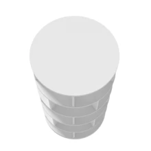 Rotating Shoe Rack, Round, White, 5 Shelves, Height 115 Cm, Width 60 Cm - White 1pc - View 8