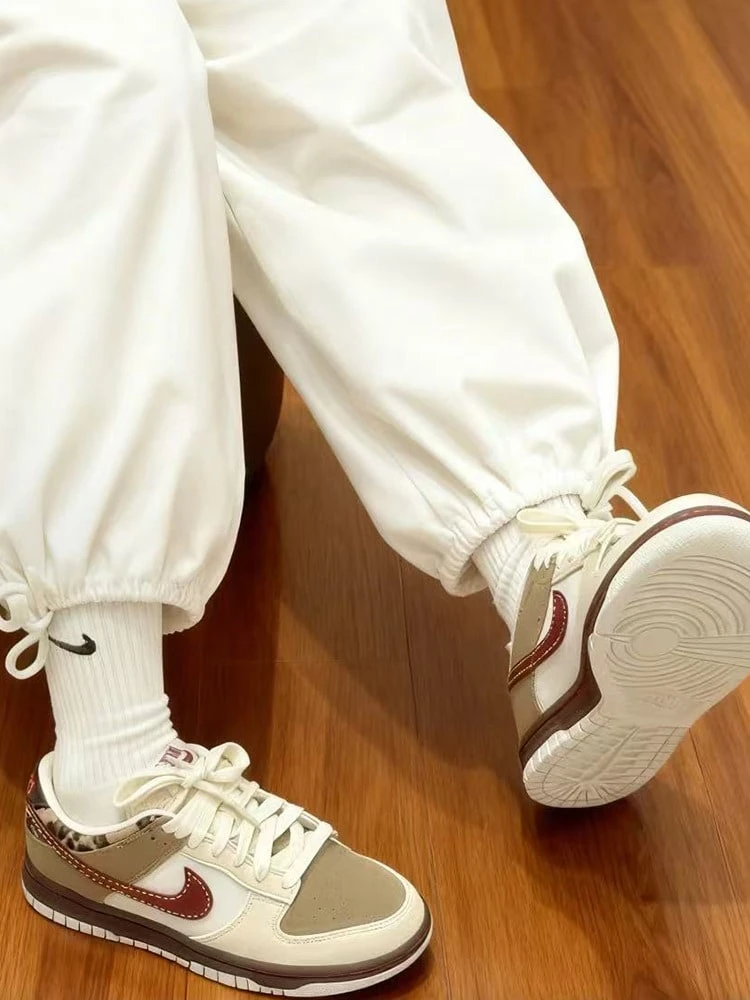 Nike Dunk 皮革 Low Retro 經典舒適 低筒 板鞋 女款 米紅 - 米紅 - 查看 1