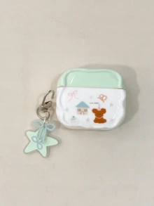 Heart-Shaped Dog Design Silicone Protective Case Compatible With Apple Pro 3, 4, 1/2, Pro 2, Couples Accessories - Multicolor - View 17