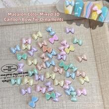 30 pièces Charms d'ongles en nœud papillon de couleurs mélangées, charms de nœuds papillon 3D pour ongles, charms de nœuds papillon en résine pour la conception d'ongles Kawaii, accessoires de manucure décoratifs pour les ongles des femmes - Multicolore - Voir 5