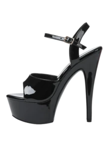 Elegant Platform Sandals For Women Summer Black Sandals Twist Front Chunky Heel Ankle Strap Heels Detail Prom Heels Zapatos De Mujer Elegantes - 黑色 - 查看 11