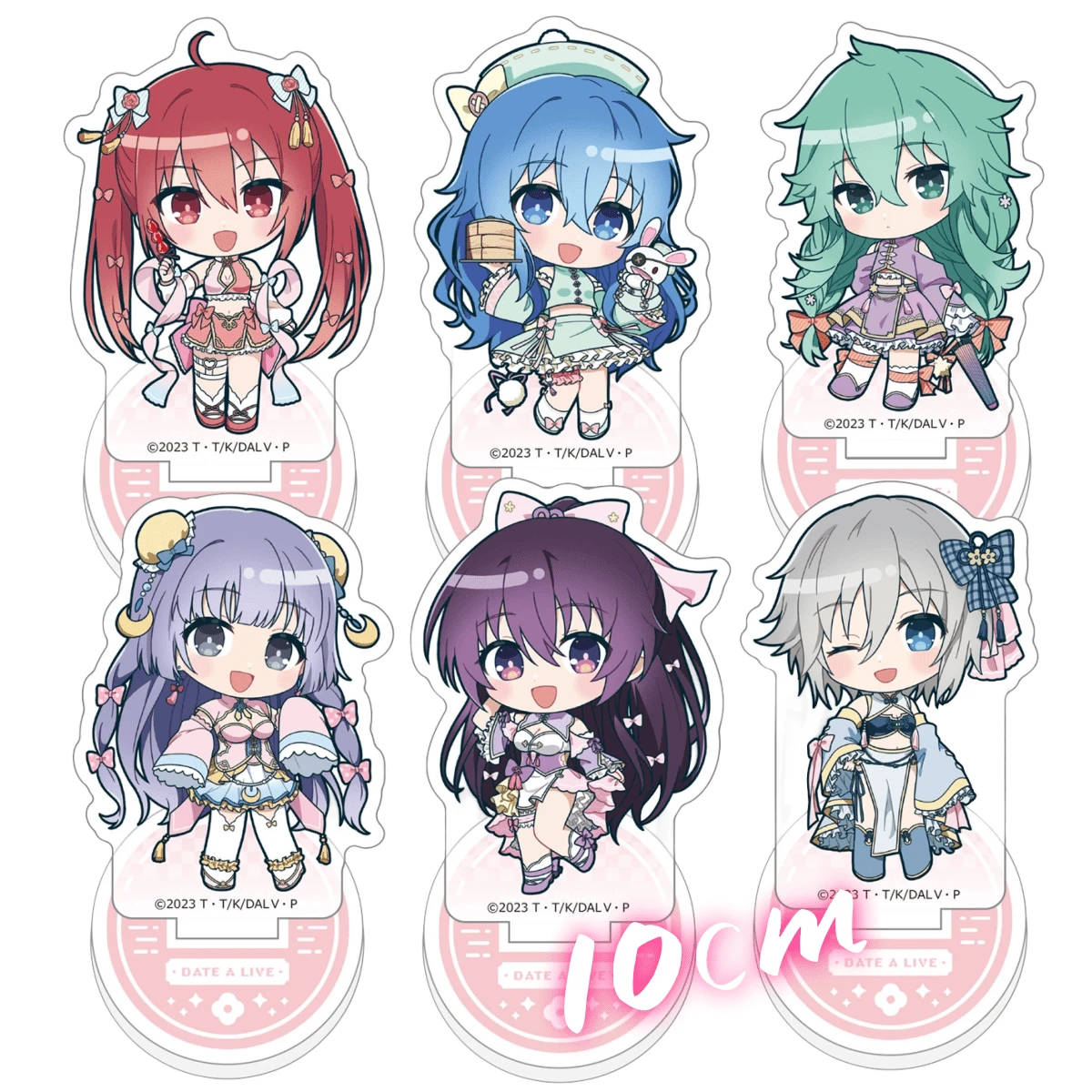 Móc khóa acrylic hình Tohka Yatogami/Trang phục Trung Hoa màu pastel, mới, kích thước 10cm, đồ trang trí anime dễ thương, quà tặng cho bạn bè. - Nhiều màu - Xem 1