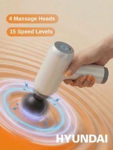 1200mAh Portable High-Frequency Muscle Relaxation Fitness Massager, Full Body Deep Tissue Massage, Pain Relief, Sports Recovery Vibration Massager - White - View 3