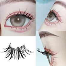 Mi giả kiểu Thái nửa dải hình cô gái quỷ – (7 cặp) Thiết kế liền mạch, mềm mại, có dải trong suốt, họa tiết nhiều lớp chuyển dần, chi tiết viền thủ công giống như lông thú, tạo độ dày tự nhiên và hiệu ứng sẵn sàng lên hình, mi giả dày dặn thích hợp sử dụng hàng ngày, trang điểm K-Pop hoặc cosplay. - Xem 6