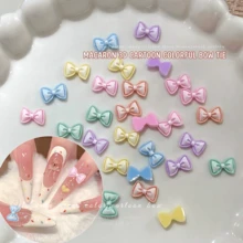 30 pièces Charms d'ongles en nœud papillon de couleurs mélangées, charms de nœuds papillon 3D pour ongles, charms de nœuds papillon en résine pour la conception d'ongles Kawaii, accessoires de manucure décoratifs pour les ongles des femmes - Multicolore - Voir 6