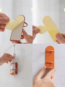 Wall Mounted Toothbrush Holder, No Drilling Required, Cherry Shaped Toothbrush Holder, Cute Cherry Pattern, Compact And Portable Ergonomic Design, Shaver Holder Storage Rack, Toothbrush Storage Rack, Easy To Carry, Protecting Toothbrush Head, Cute Toothbrush Head Storage Rack - Multicolor - View 6