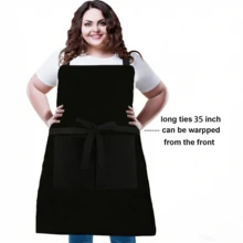 1 chiếc tạp dề điều chỉnh được, có dây buộc dài, 2 túi, tạp dề đầu bếp chống thấm nước. - Nhiều màu - Xem 4