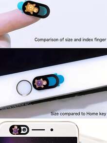 3/6pcs Privacy Camera Slider Covers, Webcam Protective Cases, Front Camera Protective Cases/Mobile Phone Camera Protective Covers, Protecting Privacy And Security, Laptop Camera Slider Covers, Super Cute Turtle Camera Slider Covers, Slide To Close, Protecting Your Lens Security - Multicolor - View 10