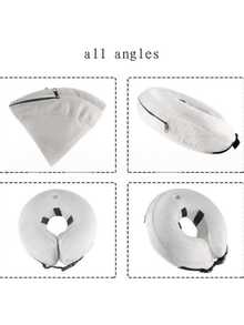 Soft Inflatable Pet Recovery Collar, Small/Medium/Large Pet Anti-Lick Healing Collar - Light Grey - View 4