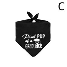 1 pieza Pañuelo para mascotas negro, Pañuelo para mascotas de temporada de graduación "MI MAMÁ SE GRADUÓ", Babero de pañuelo de clase de 2026 para mascotas, regalo de graduación perfecto para amantes de los perros - Negro - Ver 8