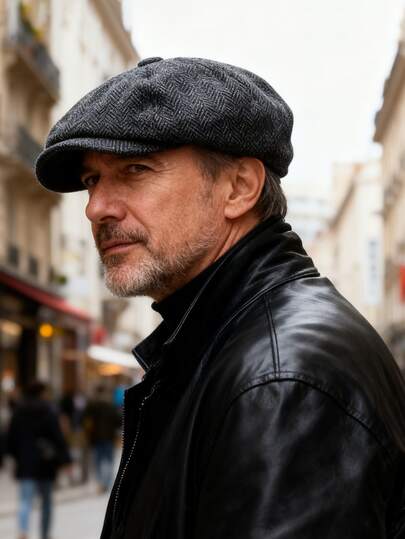 1pc Men's Beret Hat. Windproof, UV Protection, 3D Design, Foldable, Fashion Versatile, Elegant Style, Soft & Comfortable, Breathable, Multi-Functional, Flattering, Suitable For Beach, Outdoor, Hiking, Cycling, Travel, Outing, Street, Date, Hiking And Various Occasions