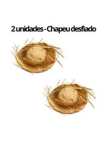 Kit Of Frayed Straw Hats For June Festival, Caravá Tremendão Malandrinho, São João Decoration, Countryside Costume, Arraial Event, Party - 10 件裝 - 碎紙機 - 查看 7