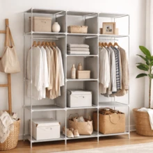 HYF131 Zapatera Closet Armable Guradaropa Organizador Ropero Rack sabanas matrimonial colchas para cama matrimonial edredón matrimonial cobijas colchas sabanas king size sábanas colchas para cama king size colchas para cama individual juego de sabanas matrimonial - Multicolor - Ver 8
