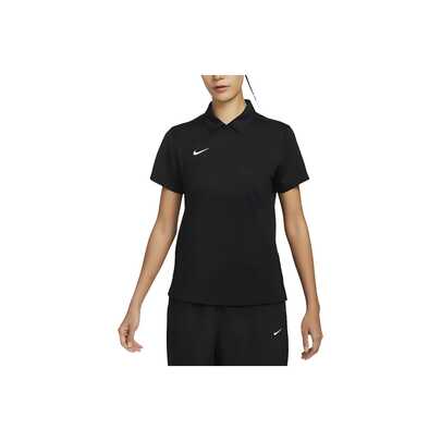  Camiseta Nike Dri-Fit STOCK elegante, suave, transpirable y de secado rápido, de manga corta, para mujer, color negro.