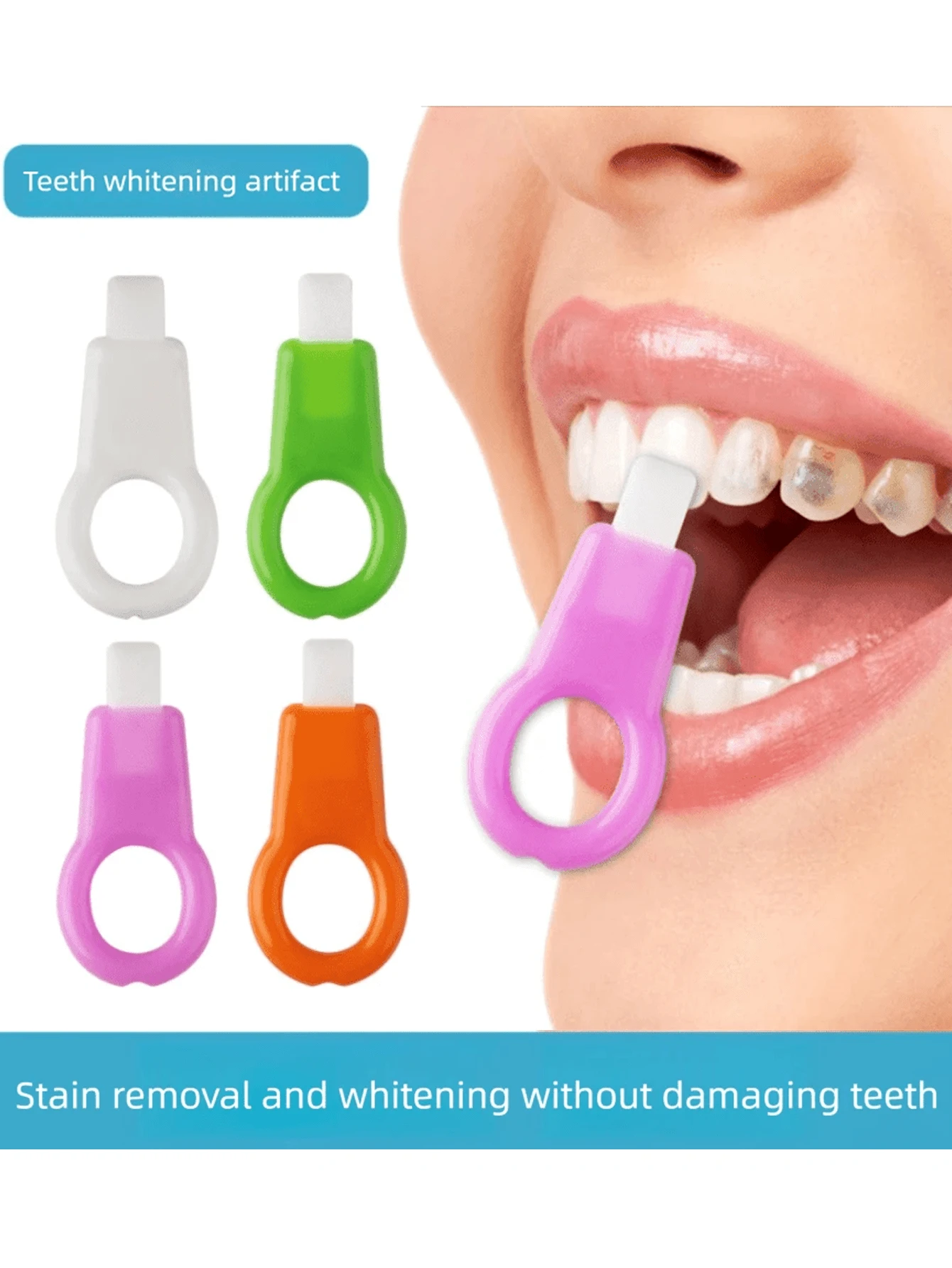 10pcs Teeth Cleaning Wet Wipes, One-Time Tooth Stain Removal Wipes, Portable Tooth Stain Cleaner, Deep Cleaning For Adults & Students, Easy To Use - Multicolor - View 1