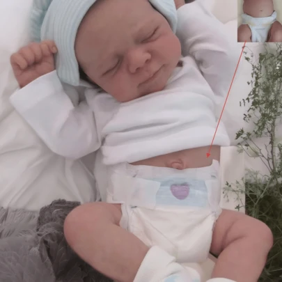 NPK 19" Reborn Pascal Newborn Full Body Doll, 3D Skin Multi-Layer Painting, Visible Veins, Soft Touch, Baby Boy