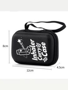 Étui de protection à la mode "Respirez facilement", étui de protection pour inhalateur d'asthme pour le voyage | Matériau en maille de nylon noir | Matériau EVA résistant aux chocs | Fermeture à double glissière et bande élastique | Accessoire de voyage | Anti-rayures | Convient pour un usage quotidien et les voyages (inhalateur non inclus, seul l'étui de protection) - Multicolore - Voir 8