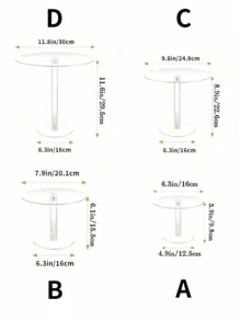 Transparent Acrylic Round Cake Stand, Transparent Cupcake Stand, Dessert Cupcake, Pastry Candy Display Rack, Suitable For Dessert Table, Birthday Party, Wedding Event - Transparent - View 22